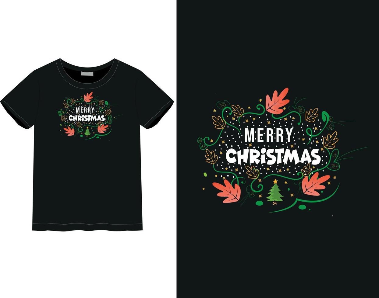 camiseta feliz navidad vector