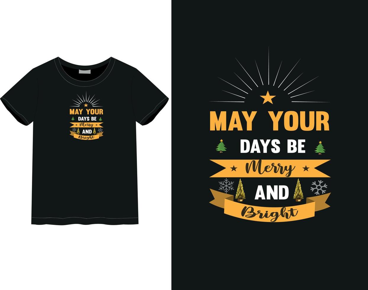 Merry Christmas Day t-shirt vector