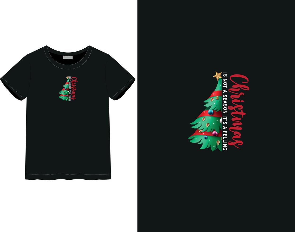 camiseta feliz navidad vector