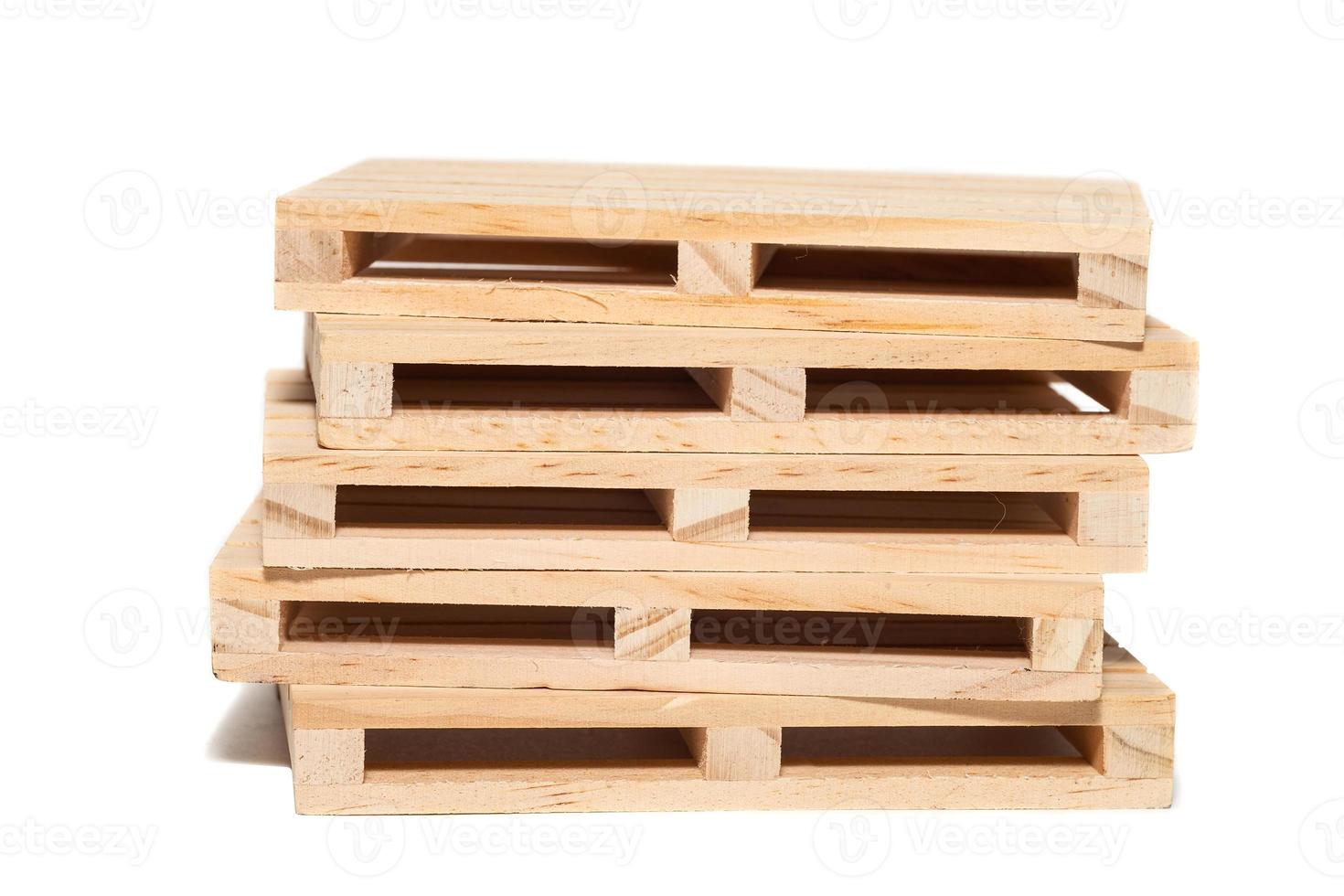 empty wooden pallet isolated on white background.. photo