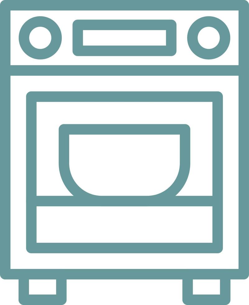 estilo de icono de horno vector