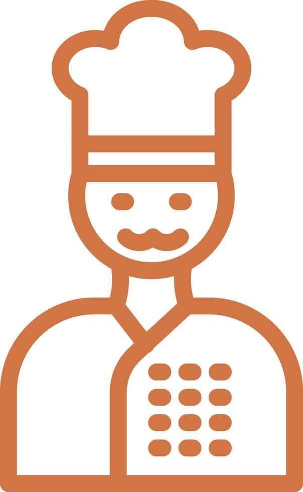 estilo de icono de chef vector