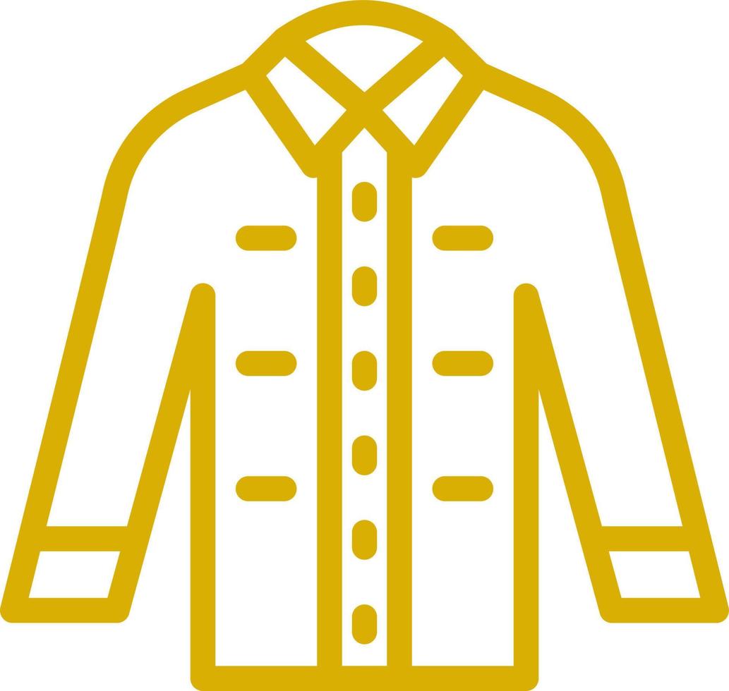 estilo de icono de camisa de vestir vector