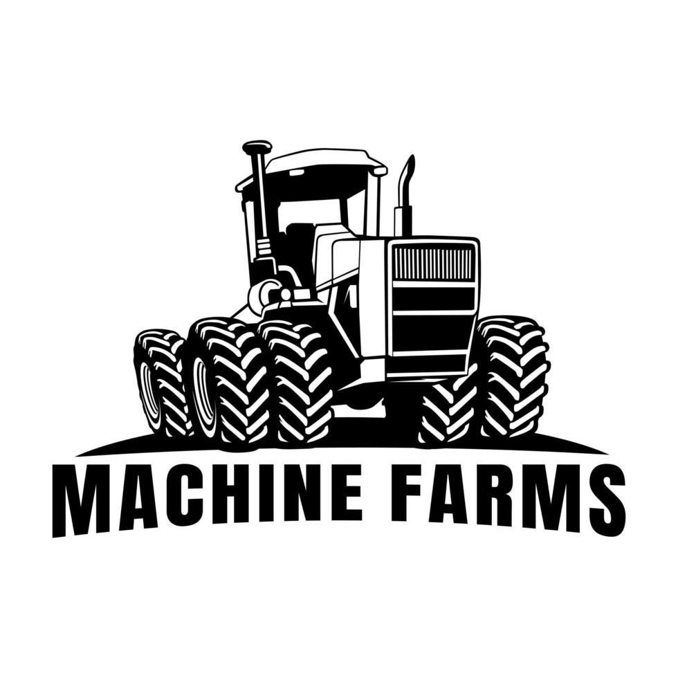 machine farm logo icon design vector