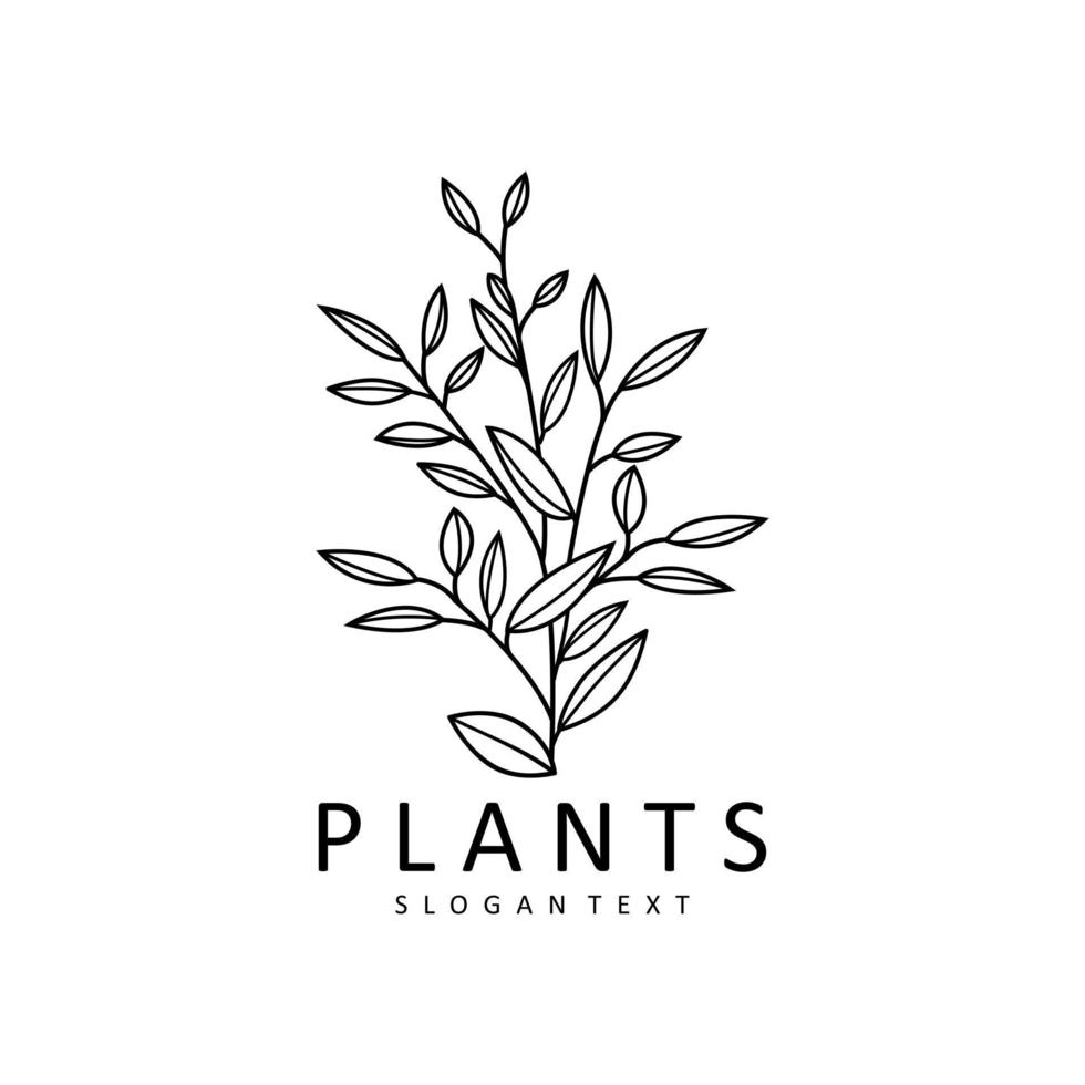 vector de icono de diseño de logotipo de planta