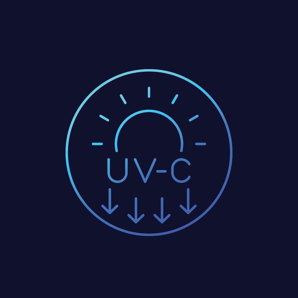 UV-C light line vector icon