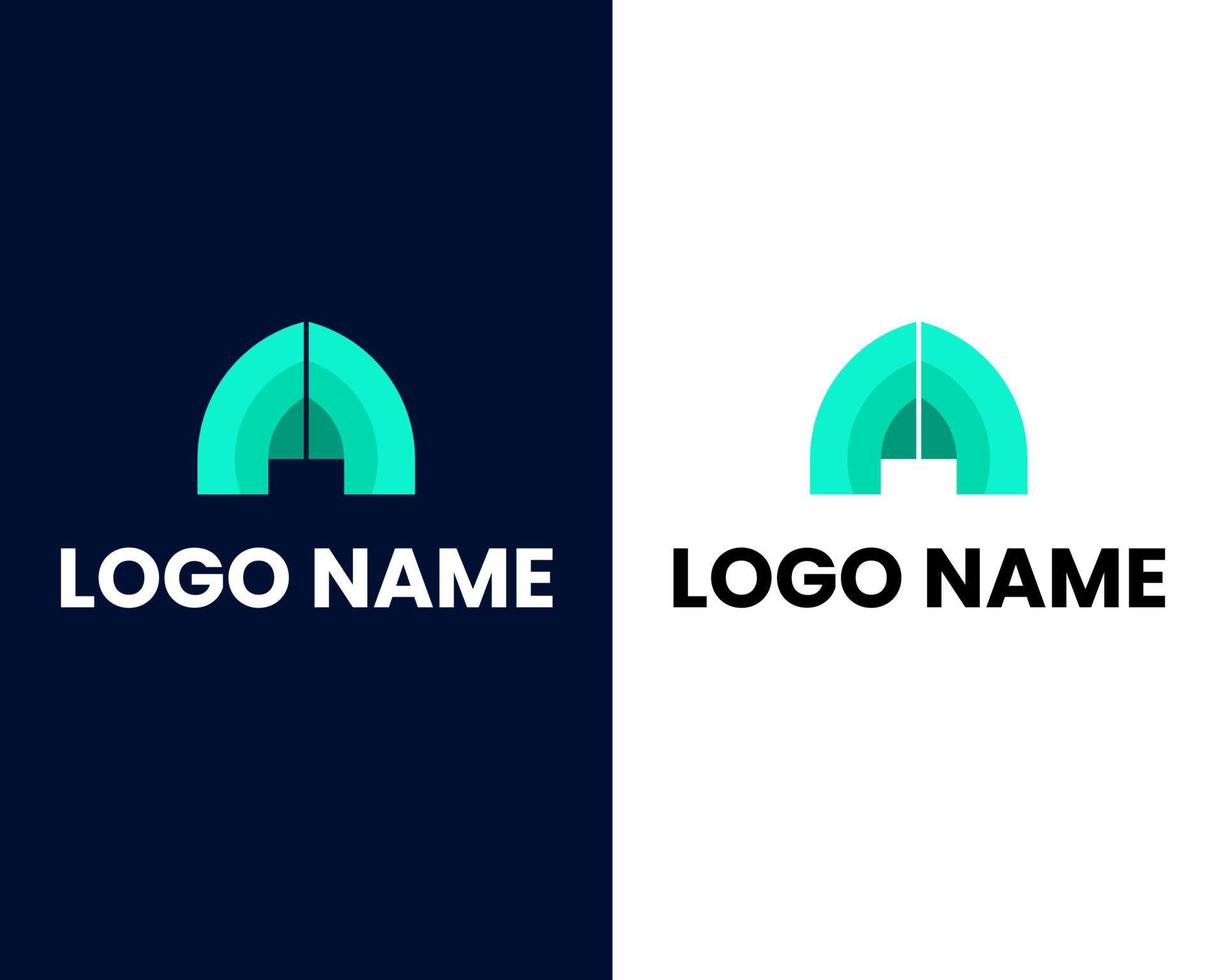 letter a mark modern logo design template vector