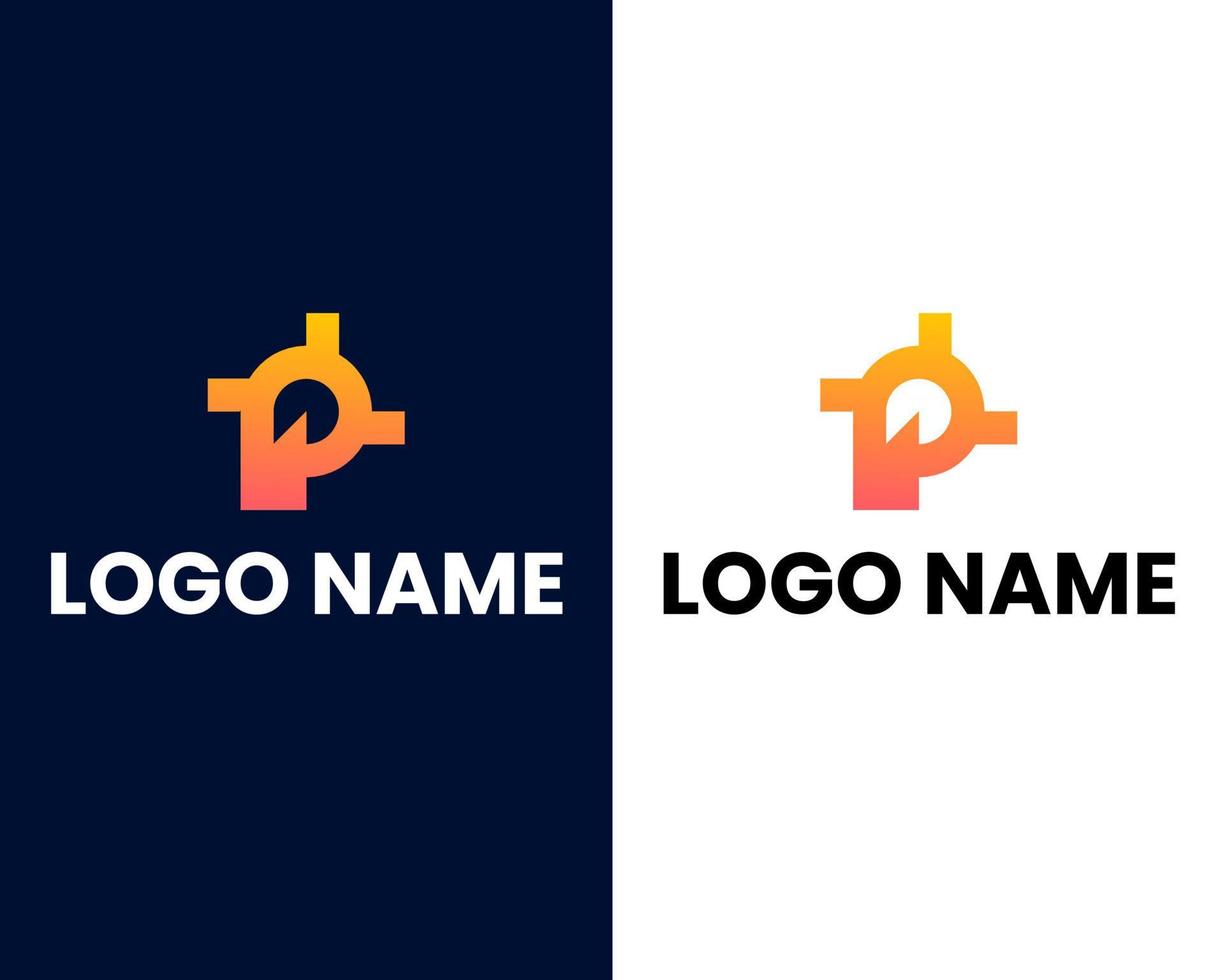 letter p modern logo design template vector