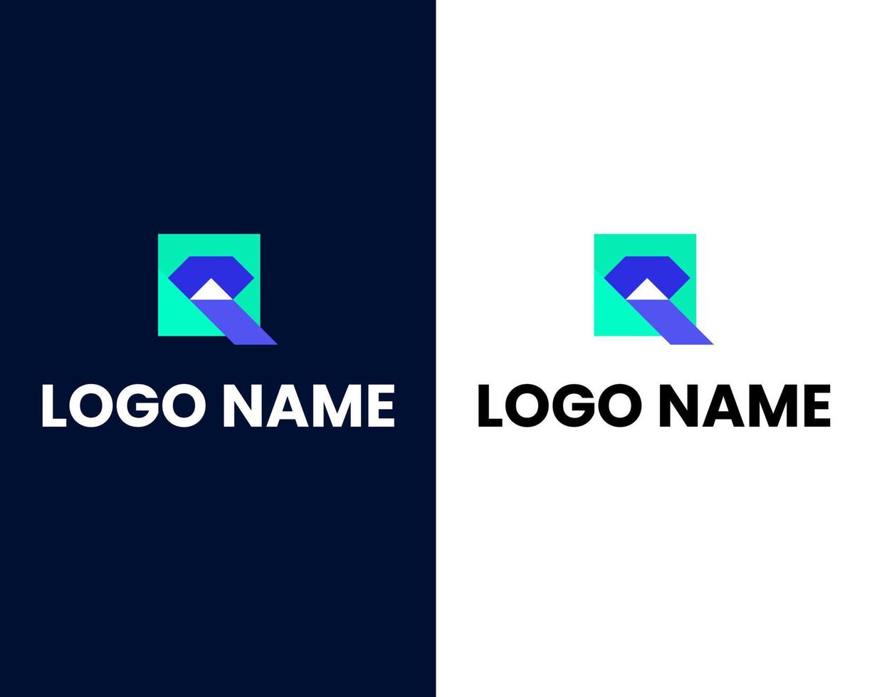 letter r mark modern logo design template vector