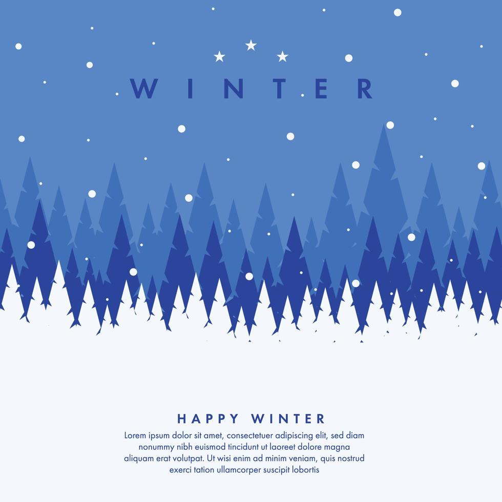 flat design beautiful winter background vector