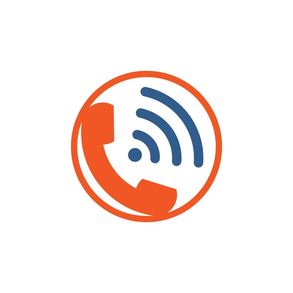 Call logo wifi icon design vector. Phone and wifi logo design template. vector