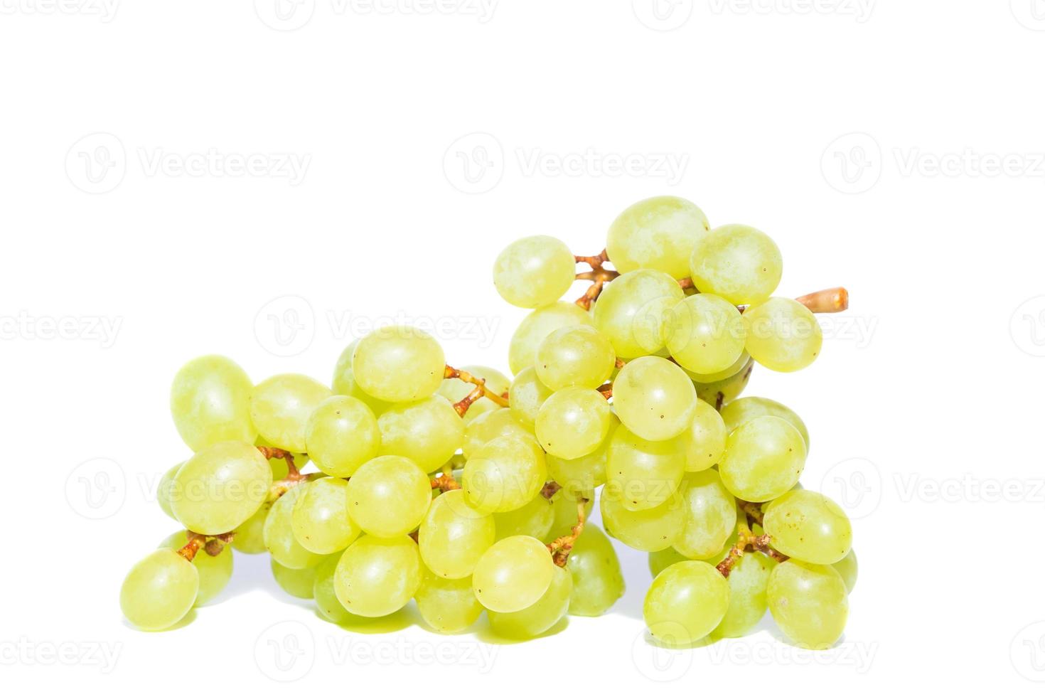 Fresh green grapes isolated on white background photo