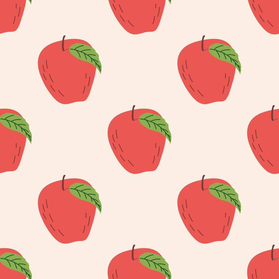 Seamless Pattern with Apples. The Thanksgiving Day collection. Flat vector illustration