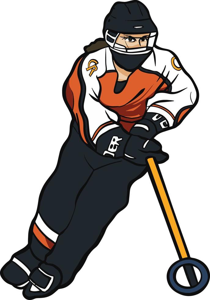 ringette athlete  sport player on ice vector