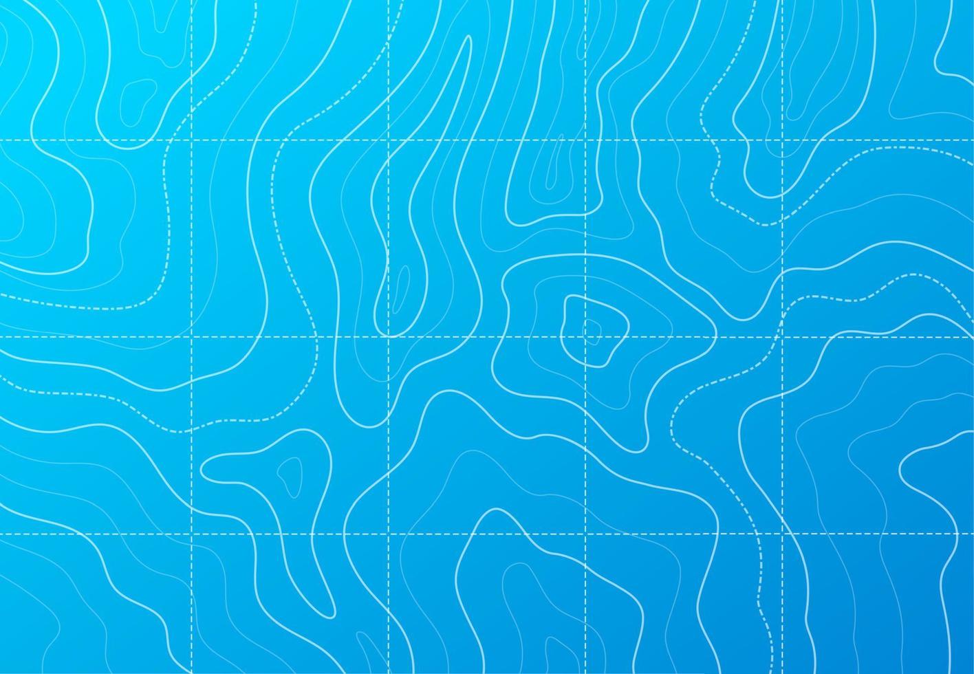 Line contour sea topographic map, blue background 12682858 Vector ...