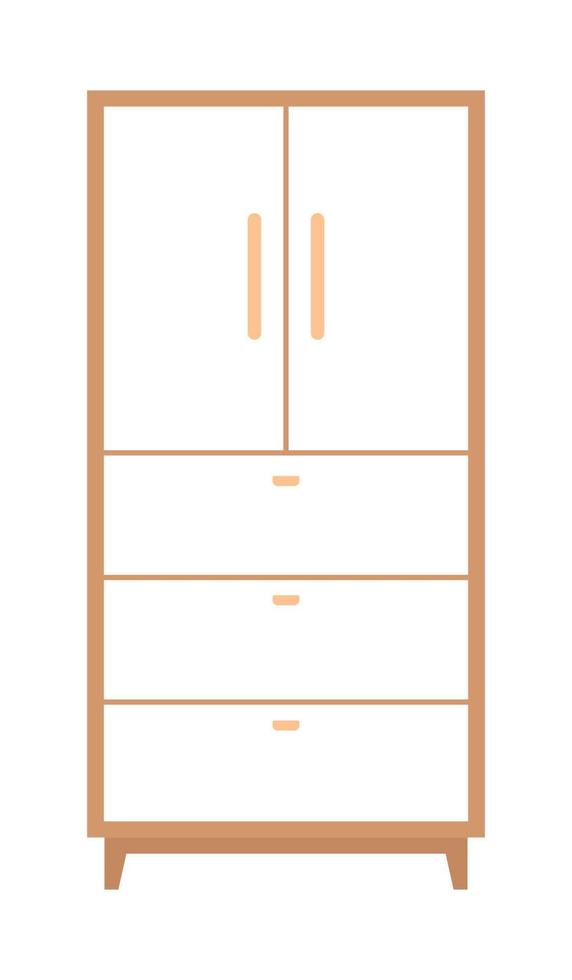 gabinete de oficina objeto vectorial de color semiplano. detalle de interiores elemento editable. artículo de tamaño completo en blanco. ilustración de estilo de dibujos animados simple de muebles para diseño gráfico web y animación vector