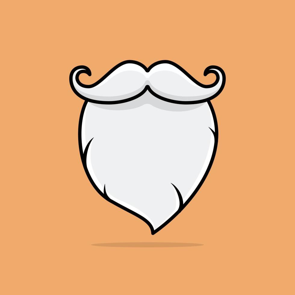 Ilustración de icono de vector de dibujos animados de hombre de barba fresca. concepto de icono de peluquero de personas vector premium aislado. estilo de dibujos animados plana