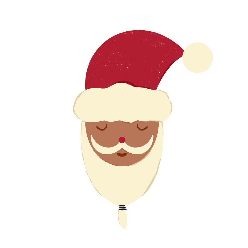 Cute Santa Claus for Christmas and New Year greeting design in hand drawn style vector