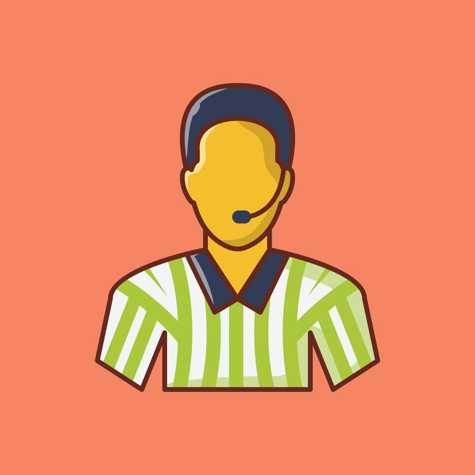 referee vector illustration on a background.Premium quality symbols.vector icons for concept and graphic design.