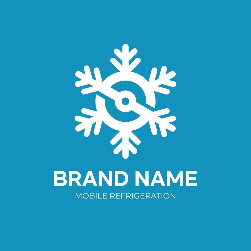 refrigeration business simple logo concept 13413445 Vector Art at Vecteezy