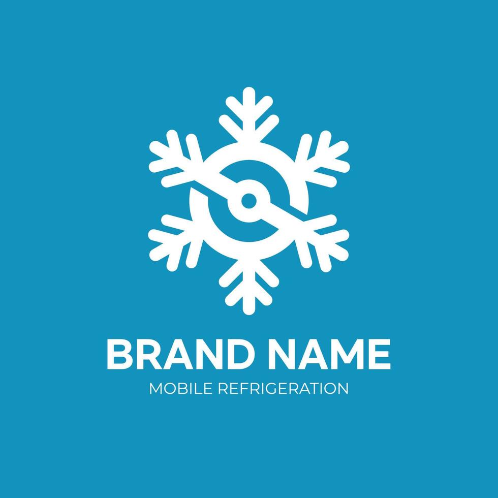 refrigeration business simple logo concept vector