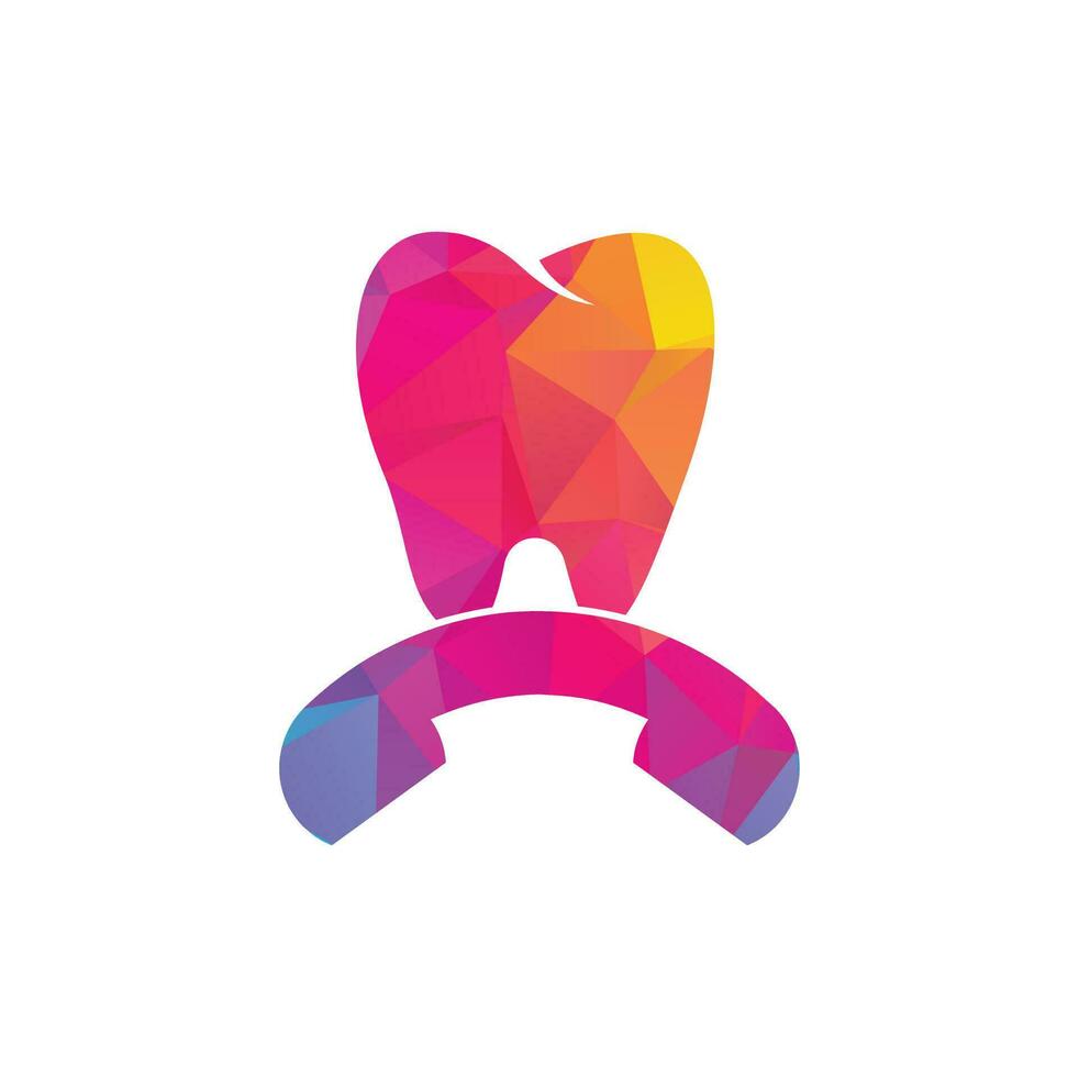 Call Dental logo design template. Dental call logo design icon. vector