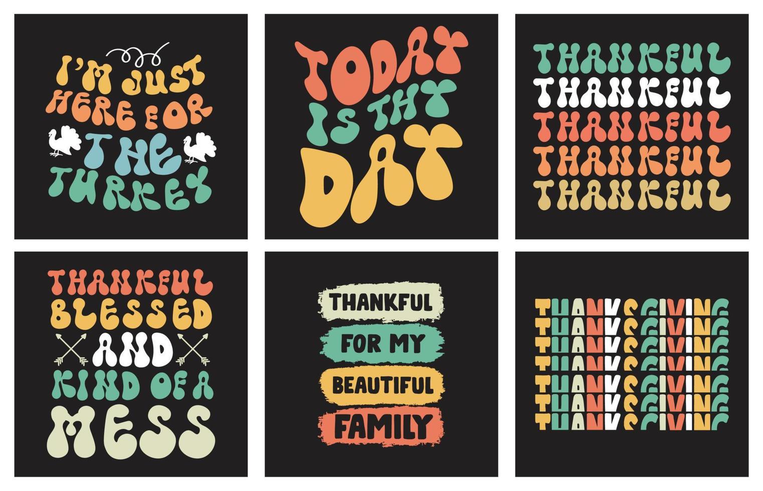 Giving thanks t shirt design bundle and print on demand vector