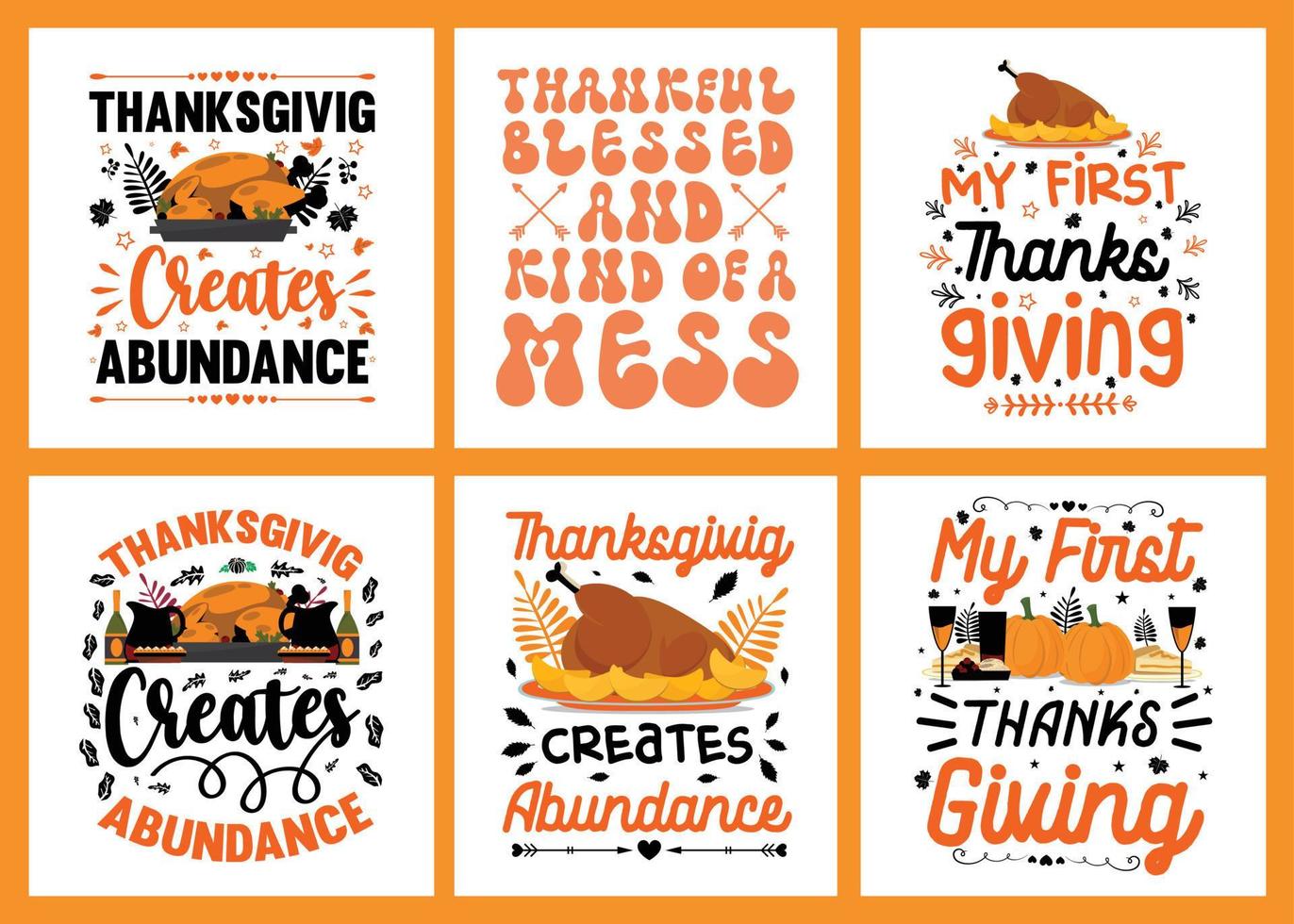 Giving thanks t shirt design bundle and print on demand vector