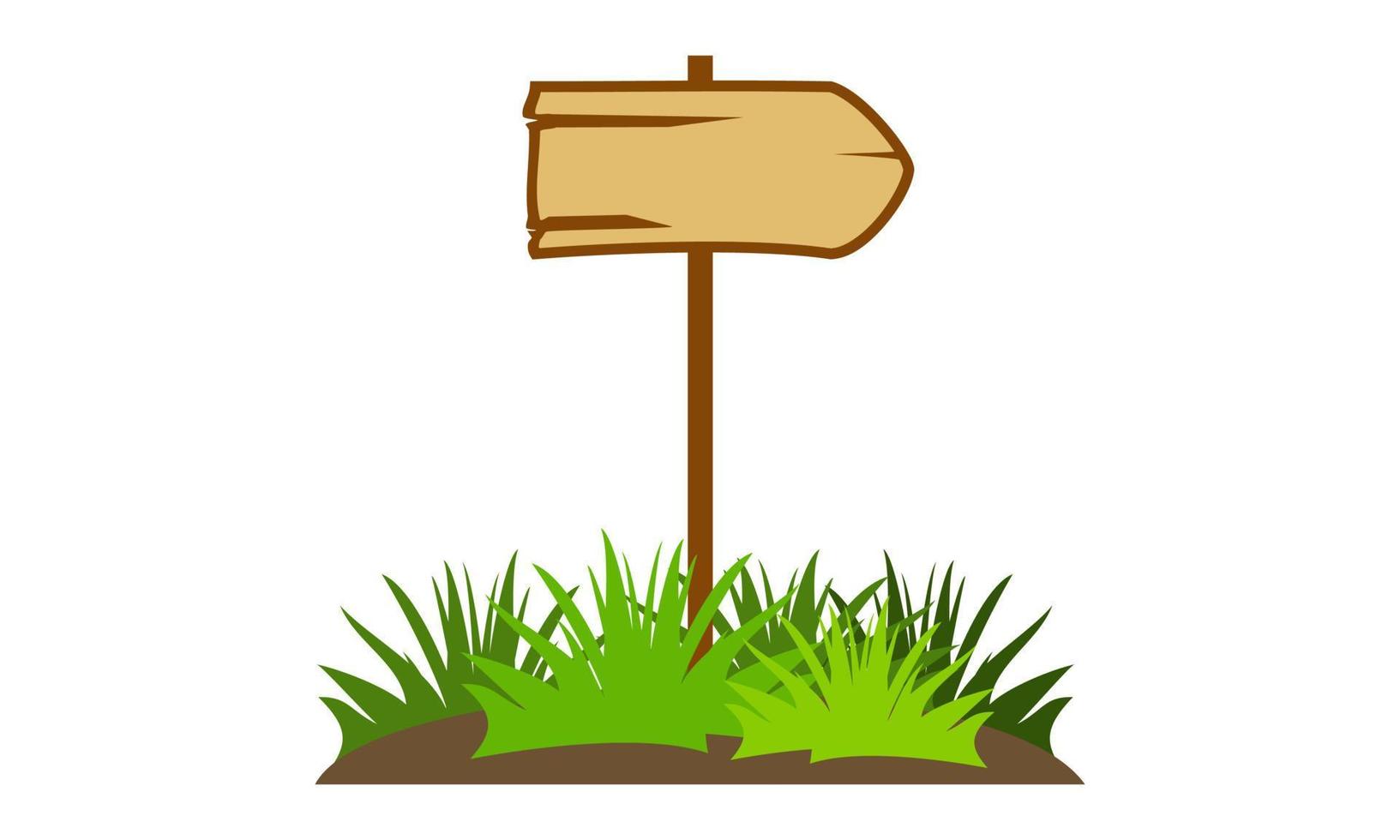 vector illustration of an rural old wooden arrow sign. Can be used for any kind related to children book illustration, education, e-learning, fun activity