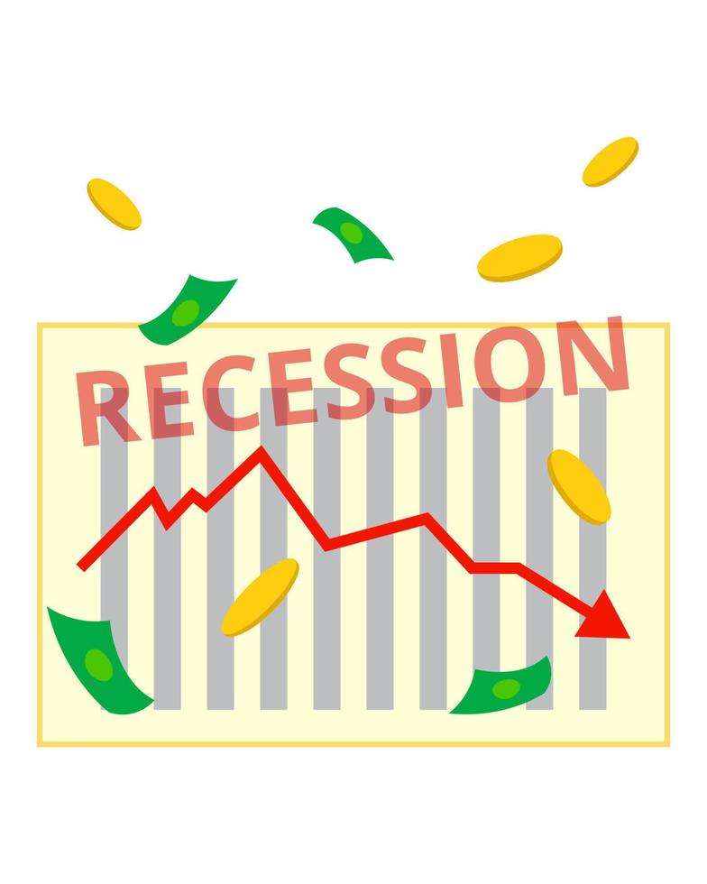 Vector illustration of a recession