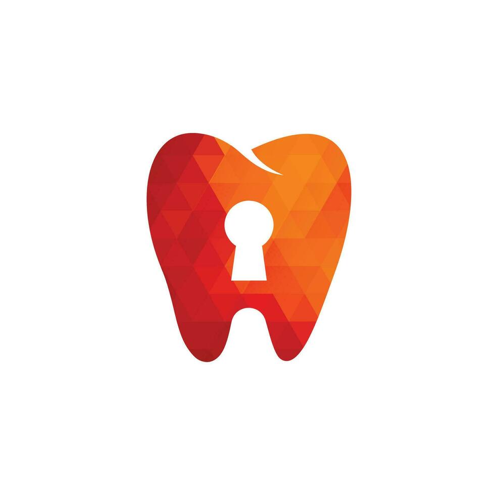 plantilla de diseño de logotipo de bloqueo dental. vector