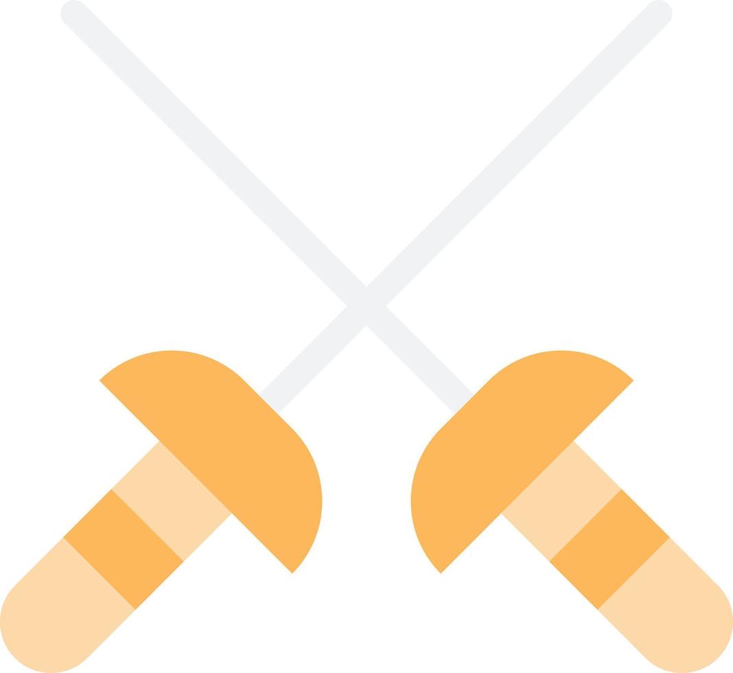 Fencing Sabre Sport  Flat Color Icon Vector icon banner Template