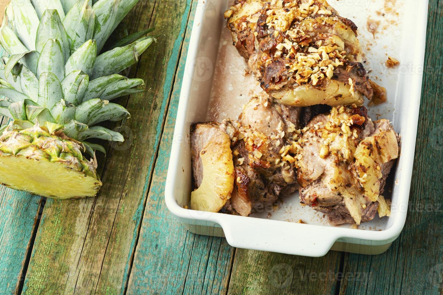 Pork baked with pineapple 13415001 Stock Photo at Vecteezy