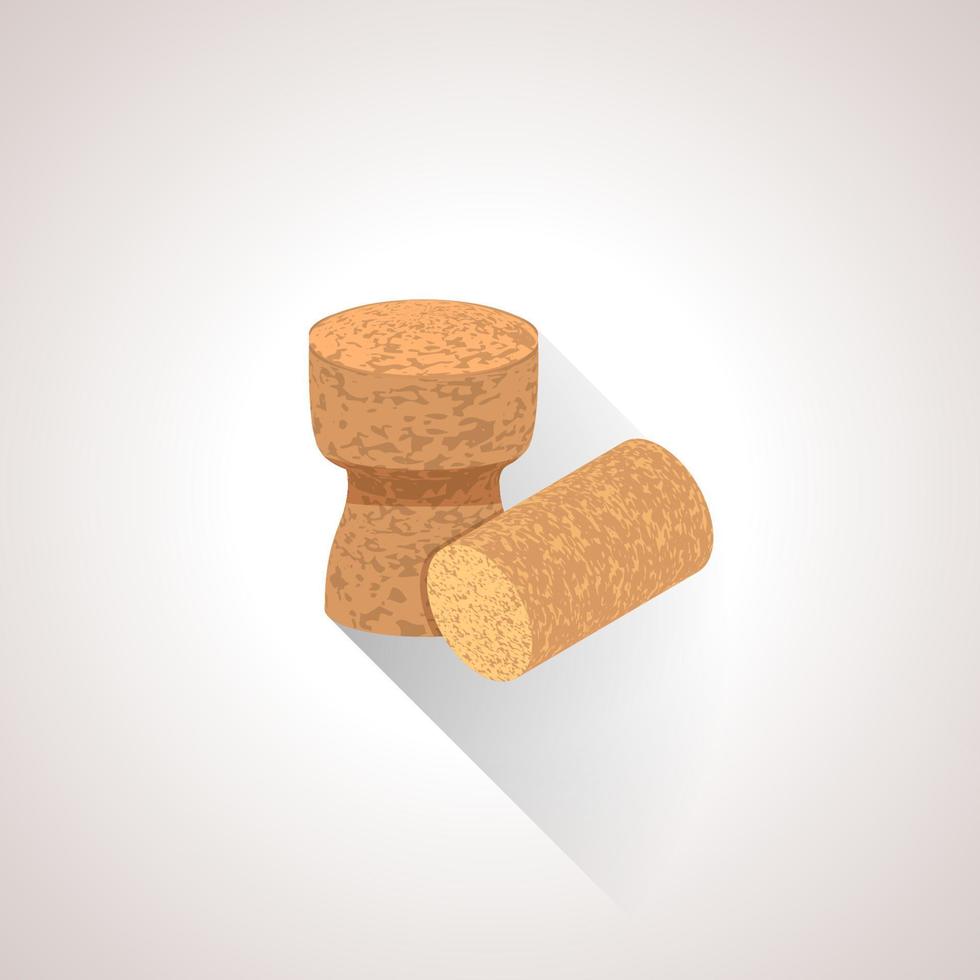 vector isometric cork plugs illustration