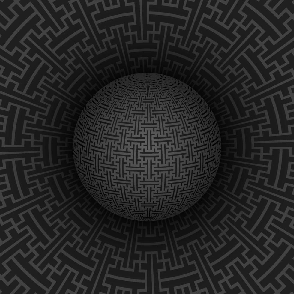 vector sayagata pattern sphere backdrop