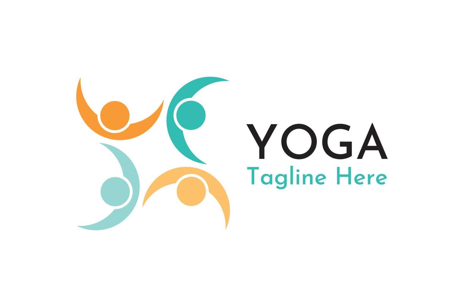 plantilla de logotipo de yoga editable eps 10 vector