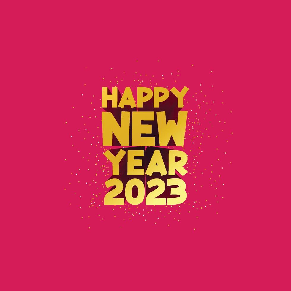 feliz año nuevo 2023 Letras fluidas 3d fondo moderno para pancarta, postal de afiche, tarjetas de felicitación, invitaciones, volante, pegatina, calendario, diseño, diario vector