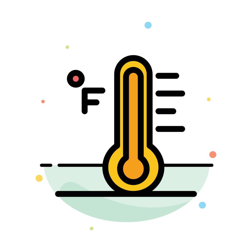 Cloud Light Rainy Sun Temperature Abstract Flat Color Icon Template vector