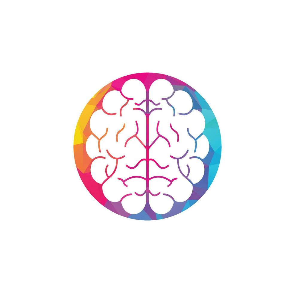 Brain shield shape concept logo design. Brainstorm power thinking brain Logotype icon vector