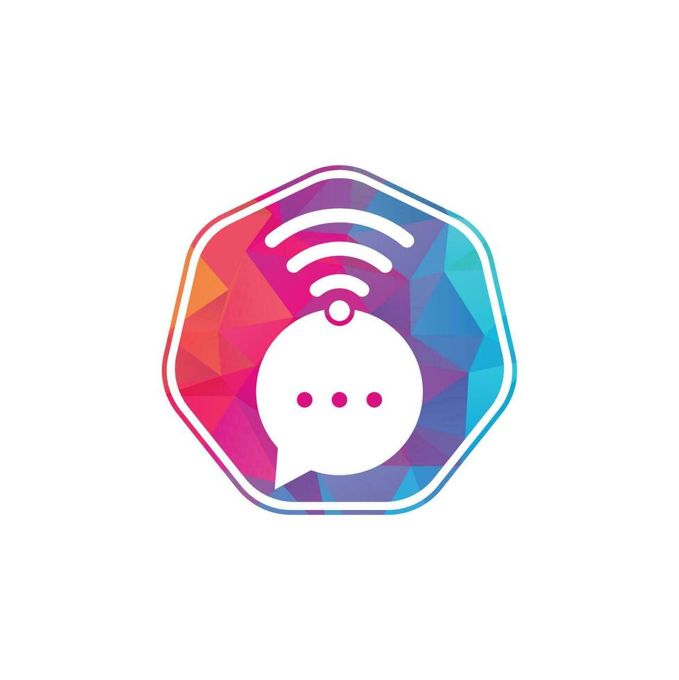 Chat wifi logo design vector sign. Chat wifi logo design icon