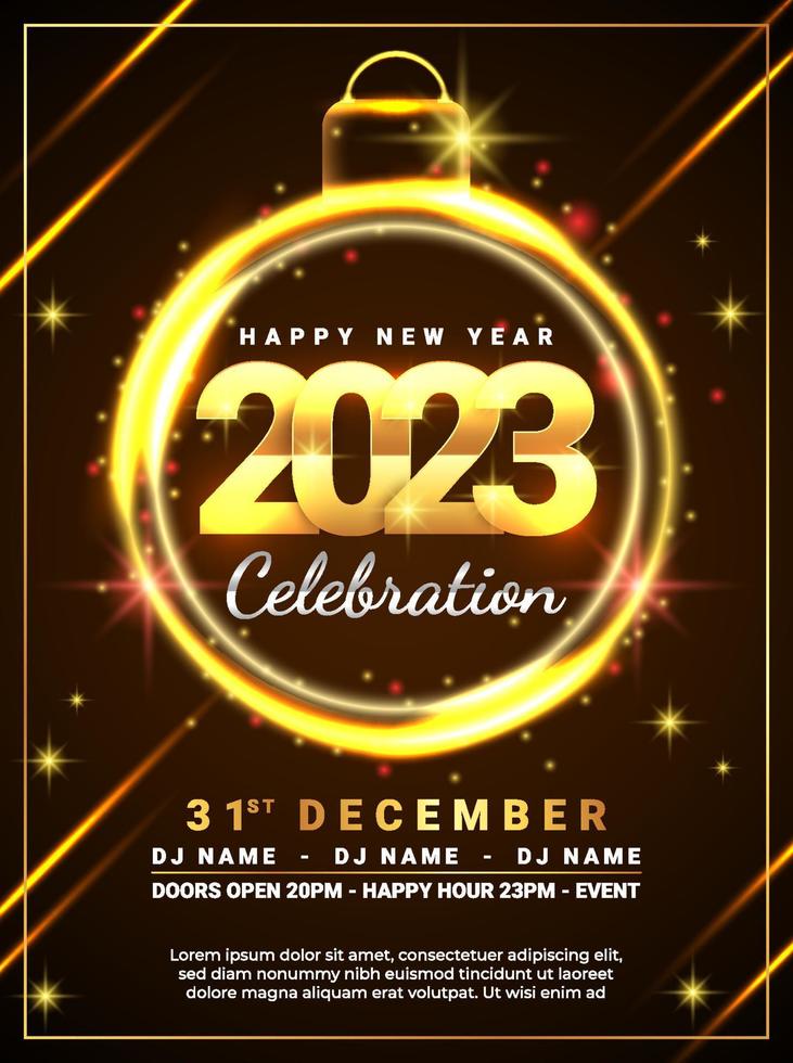 Happy New Year 2023 Festivity Poster vector