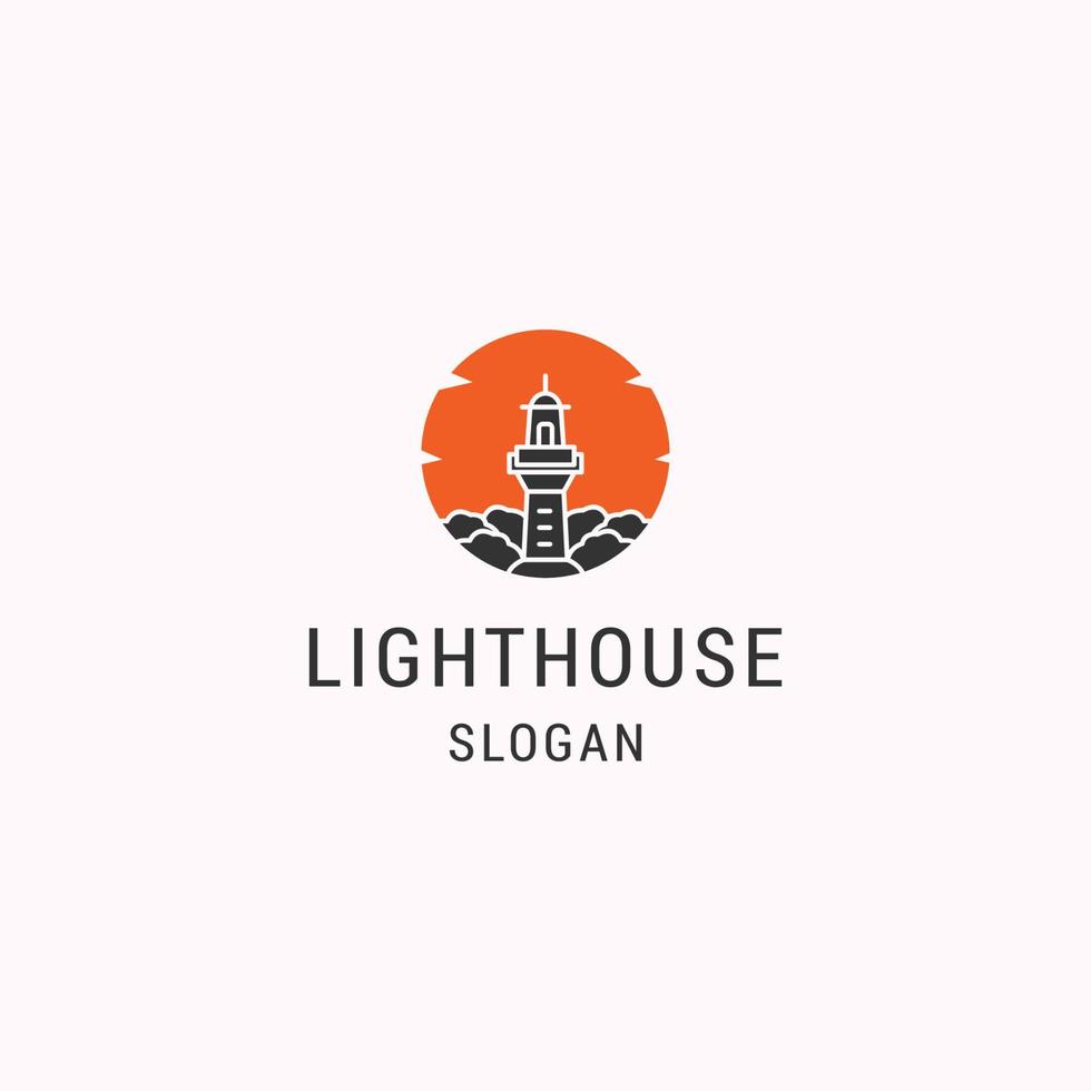 Light house logo icon design template vector illustration