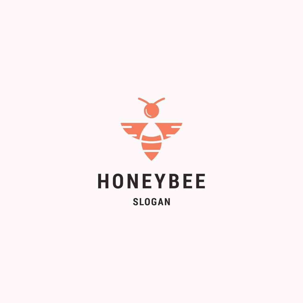 Honey bee logo icon design template vector illustration