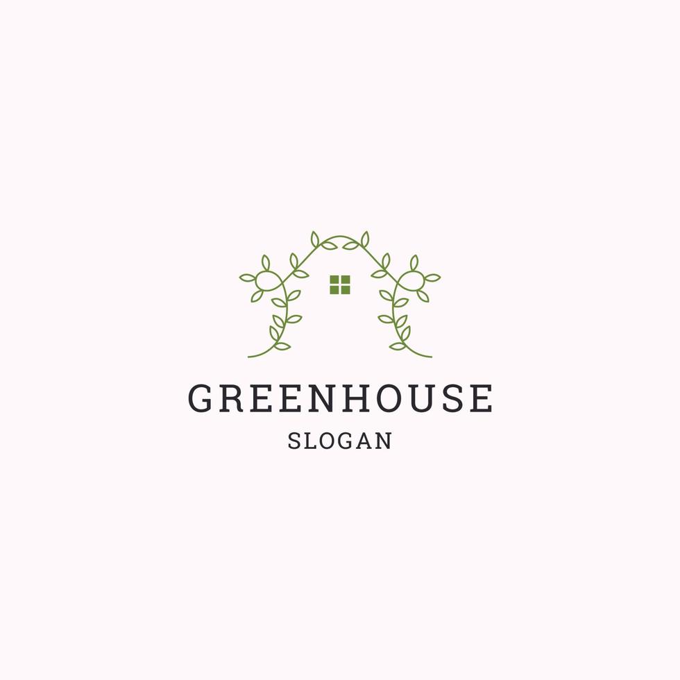 Green house logo icon design template vector illustration