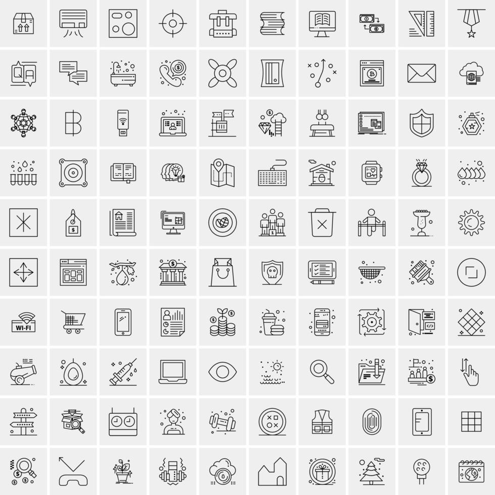 100 Business Icons for web and Print Material vector