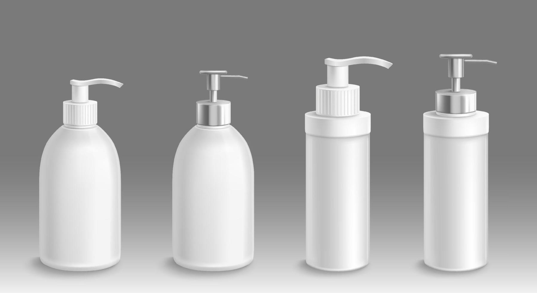 Bottle for liquid soap or lotion 3d vector mockup