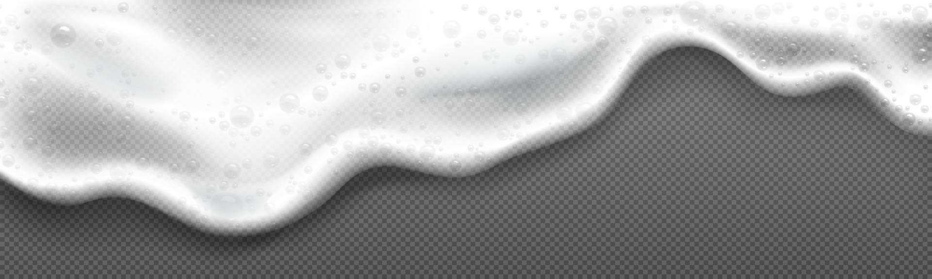 Beer foam. White soap texture with bubbles vector