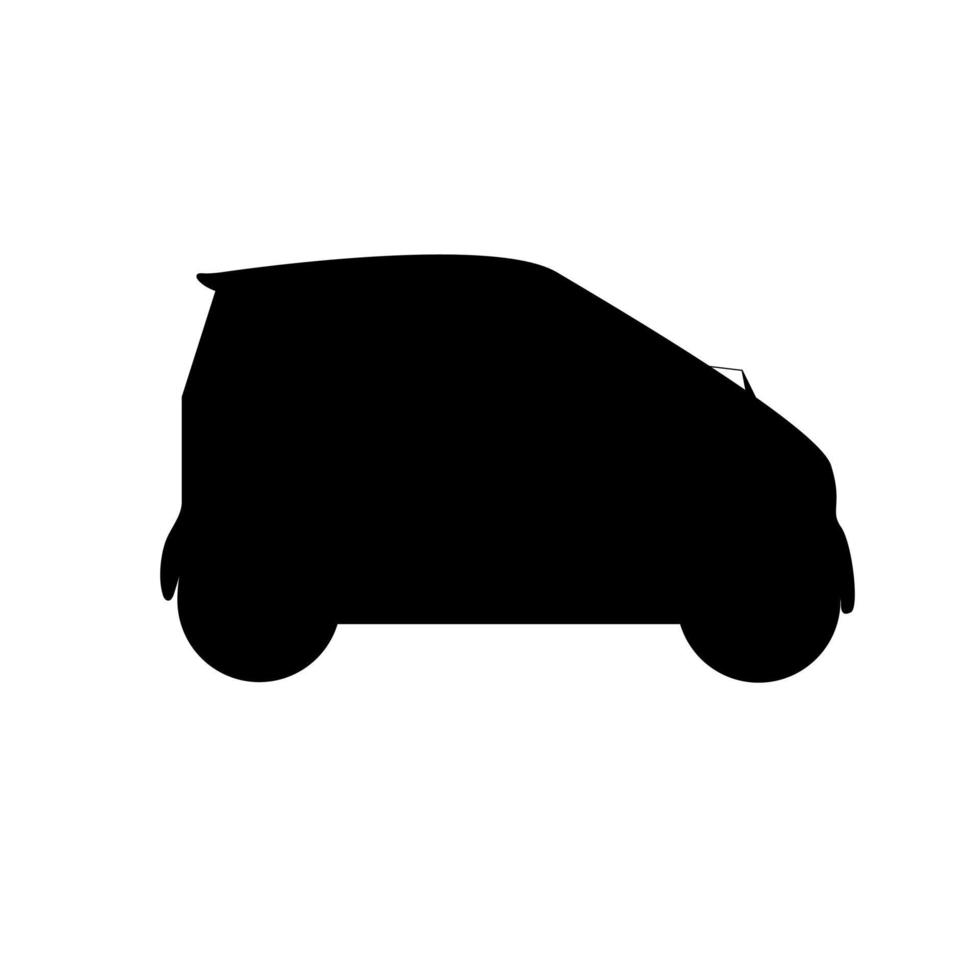 coche inteligente de silueta. ilustración vectorial vector