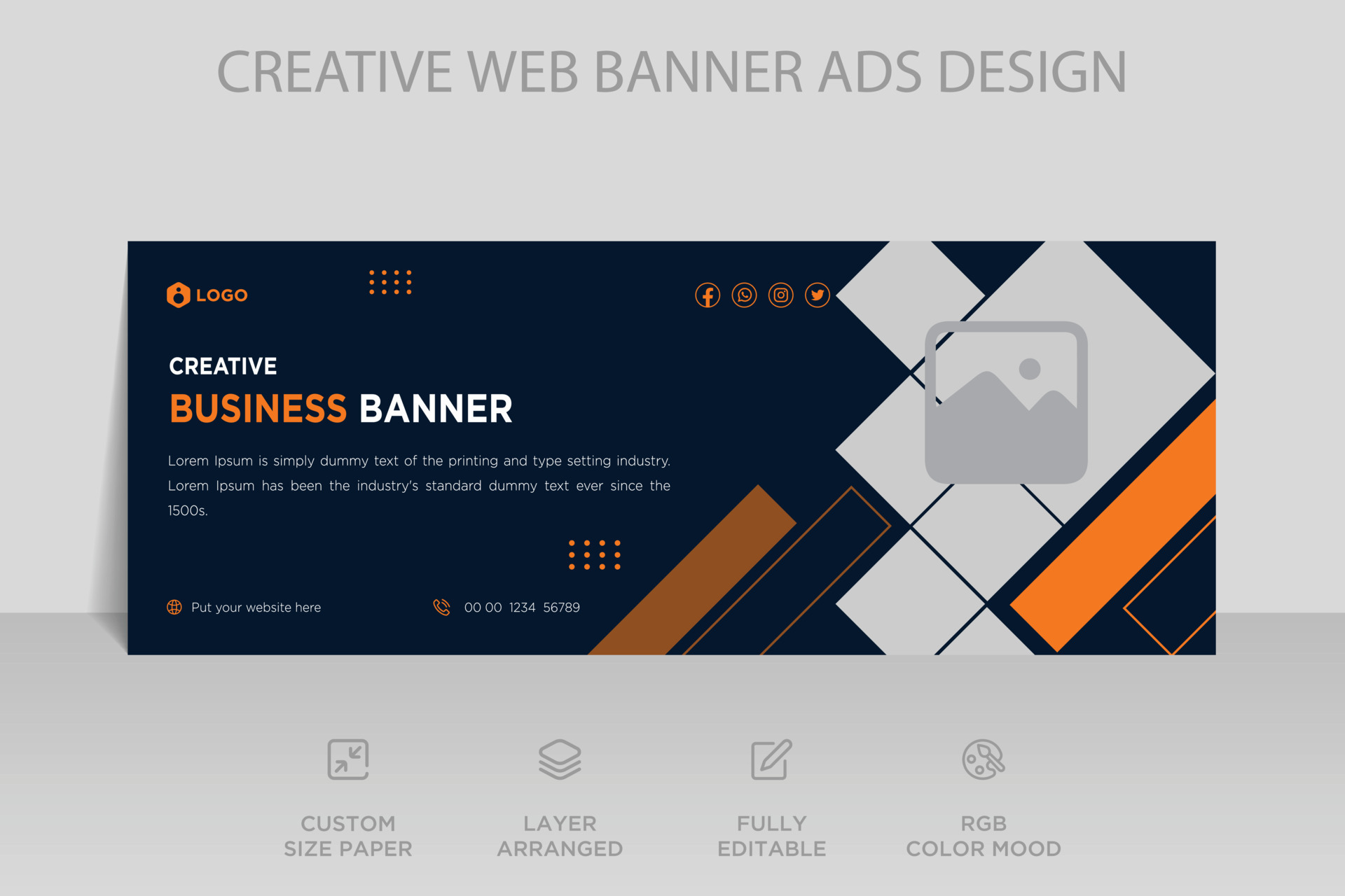 Corporate Business Social Media Cover Post Abstract Professional 