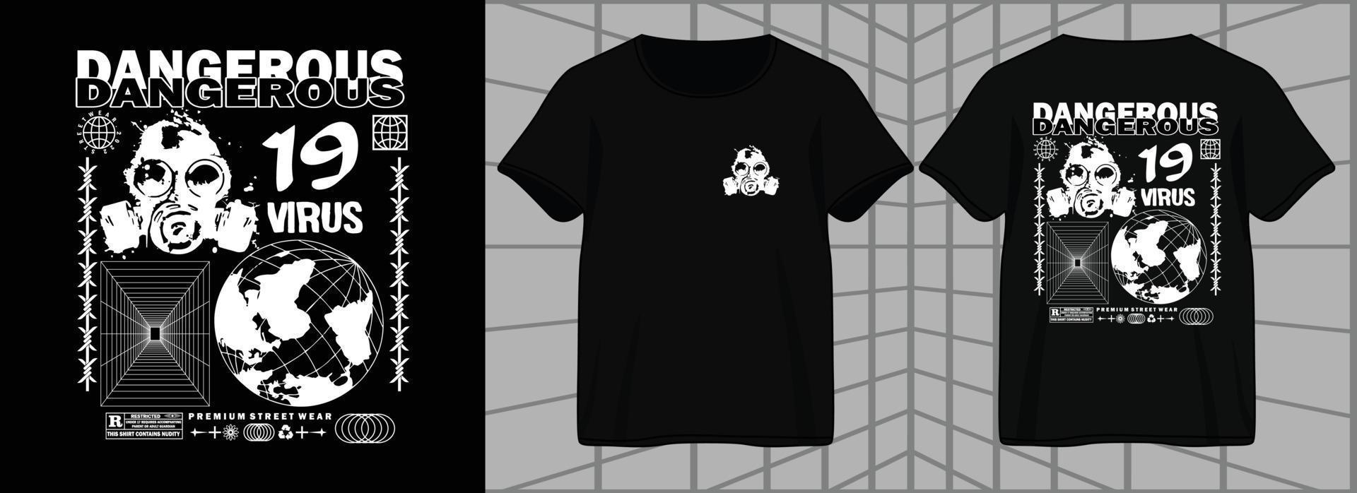 Dangerous. Aesthetic Graphic Design for T shirt Street Wear and Urban Style vector